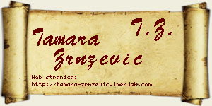 Tamara Zrnzević vizit kartica